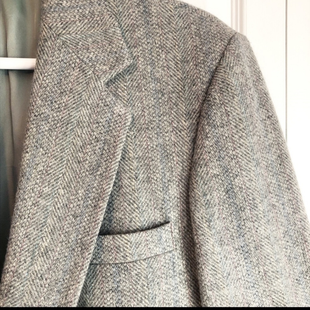 Imperial by Haggar Gray 100% Pure Wool Blazer Size 46L